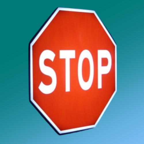 stop1 全透式主动发光“停”标志