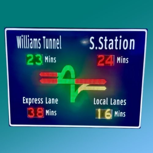 时空指路英文600透明可用 City Road — Dynamic Guide Sign